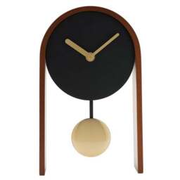 Interval Mid-Century Arched Pendulum Wooden Desk Clock - thumbnail 2