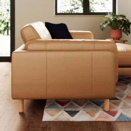 Newton Vintage Leather Corner Chaise Sofa - thumbnail 2