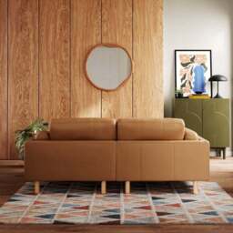 Newton Vintage Leather Corner Chaise Sofa - thumbnail 3