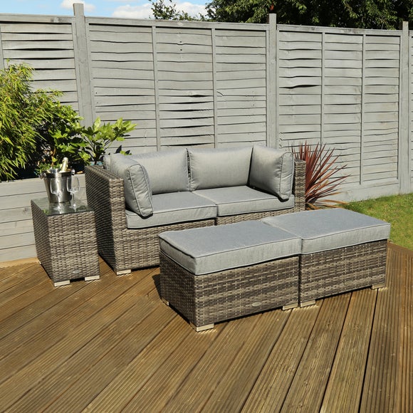 Multifunctional 2 Seater Grey Lounger Set - image 1