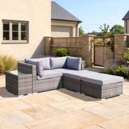 Multifunctional 2 Seater Grey Lounger Set - thumbnail 4