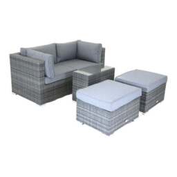 Multifunctional 2 Seater Grey Lounger Set - thumbnail 6