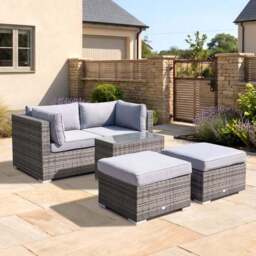 Multifunctional 2 Seater Grey Lounger Set - thumbnail 2