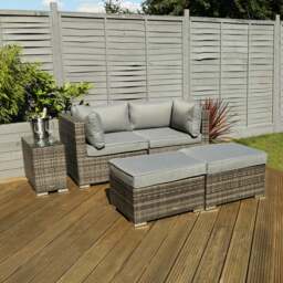 Multifunctional 2 Seater Grey Lounger Set - thumbnail 1