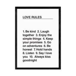 East End Prints Love Rules Print - thumbnail 2