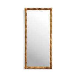 Turned Mango Wood Rectangle Full Length Wall Mirror - thumbnail 2