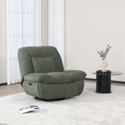 Image Furnishings Ebba Boucle Swivel Rocker Recliner Chair - thumbnail 1