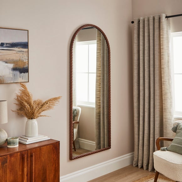 Lucia Twisted Wood Arched XL Full Length Wall Mirror - image 1