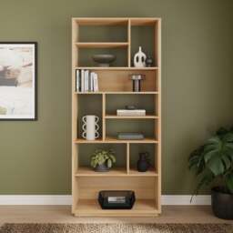 Hardy Slim Bookcase, Oak Effect - thumbnail 1