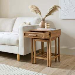 Khari Nesting Side Tables, Mango Wood - thumbnail 2