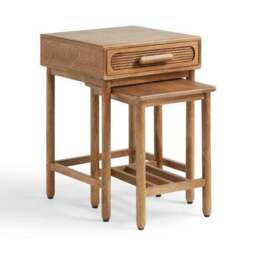 Khari Nesting Side Tables, Mango Wood - thumbnail 5
