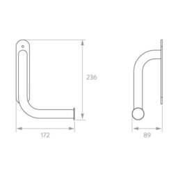 Invisible Creations Classic Left Handed Toilet Roll Holder - thumbnail 6