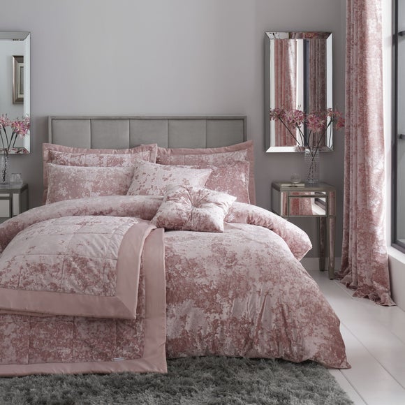 Catherine Lansfield Crushed Velvet Duvet Cover and Pillowcase Set - image 1