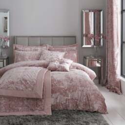 Catherine Lansfield Crushed Velvet Duvet Cover and Pillowcase Set - thumbnail 1