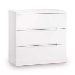 Manhattan 3 Drawer Chest, White - thumbnail 2