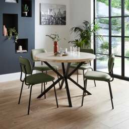 Ezra Round 4 Seater Dining Table - thumbnail 1