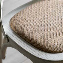 Cannock Set of 2 Dining Chairs, Oak & Rattan - thumbnail 3