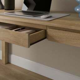 Malik 1 Drawer Wide Storage Desk - thumbnail 4