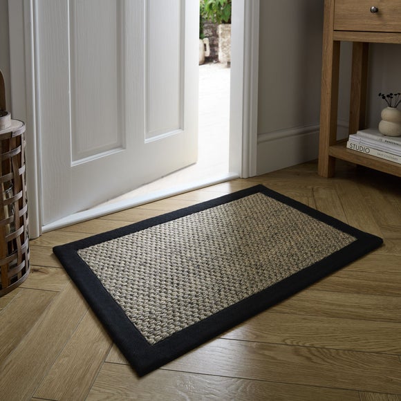 Sisal Look Washable Border Doormat - image 1