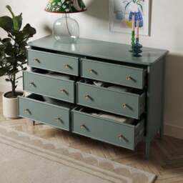 Remi Wide 6 Drawer Chest, Lilypad Green - thumbnail 2