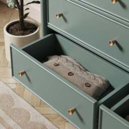Remi Wide 6 Drawer Chest, Lilypad Green - thumbnail 4
