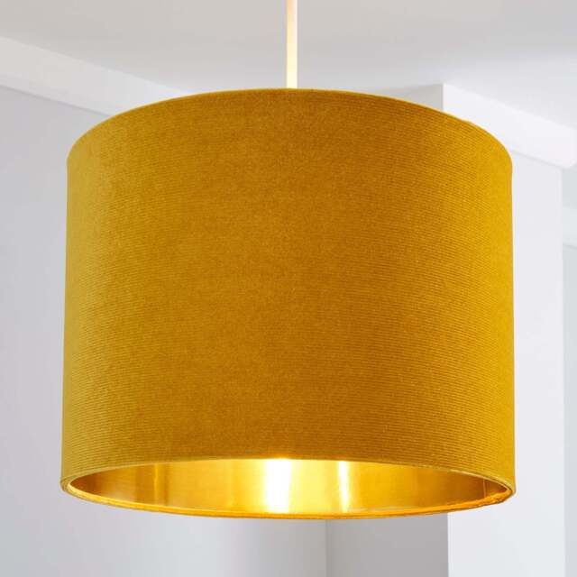 Santos Drum Lamp Shade 36cm Ochre Yellow