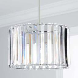 Acrylic Prism Chrome Easy Fit Pendant Shade - thumbnail 2