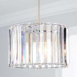 Acrylic Prism Chrome Easy Fit Pendant Shade - thumbnail 1