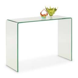 Amalfi Bent Glass Console Table - thumbnail 1