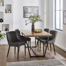 Montreal Set of 2 Dining Chairs, Velvet - thumbnail 1
