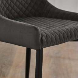 Montreal Set of 2 Dining Chairs, Velvet - thumbnail 3