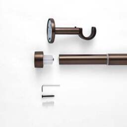 Trinity Extendable Metal Eyelet Curtain Pole - thumbnail 2