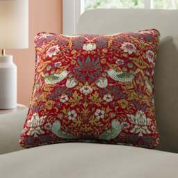 William Morris At Home Strawberry Thief Chenille Made to Order Cushion Cover - thumbnail 1