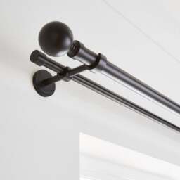 Ashton Double Layer Extendable Metal Curtain Pole - thumbnail 1