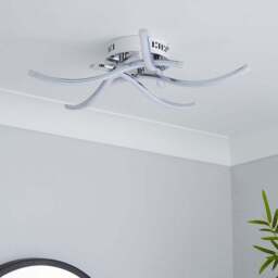 Layla 5 Light Integrated LED Chrome Flush Ceiling Light - thumbnail 2