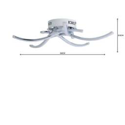 Layla 5 Light Integrated LED Chrome Flush Ceiling Light - thumbnail 5