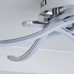 Layla 5 Light Integrated LED Chrome Flush Ceiling Light - thumbnail 3