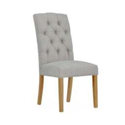 Normandy Set of 2 Chelsea Dining Chairs, Fabric - thumbnail 2
