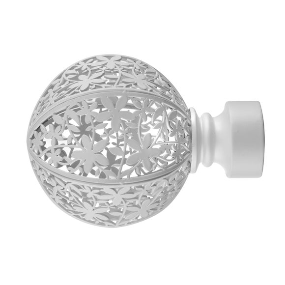 Foliage Extendable Metal Eyelet Curtain Pole