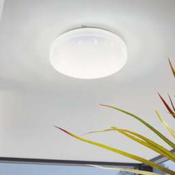 EGLO Frania-S 28cm Rounded Crystal Effect Flush Wall and Ceiling Light - thumbnail 1