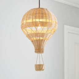Hot Air Balloon Rattan Easy Fit Pendant Shade - thumbnail 1