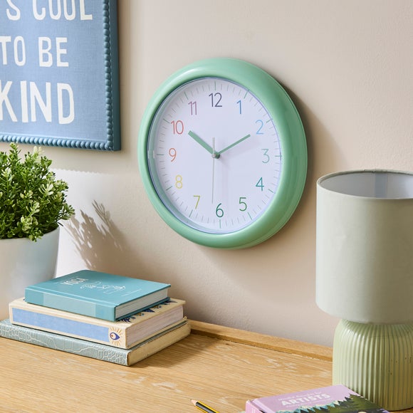 Charlie Rainbow Numeral Round Plastic Wall Clock - image 1