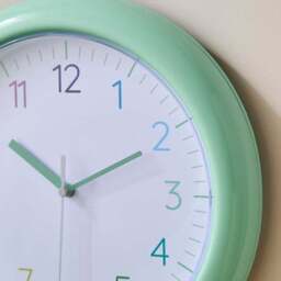 Charlie Rainbow Numeral Round Plastic Wall Clock - thumbnail 2