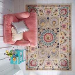 Hani Floral Wool Rug - thumbnail 6