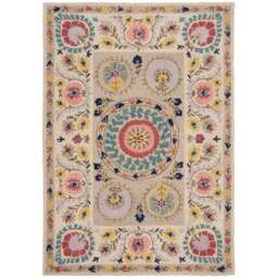 Hani Floral Wool Rug - thumbnail 2