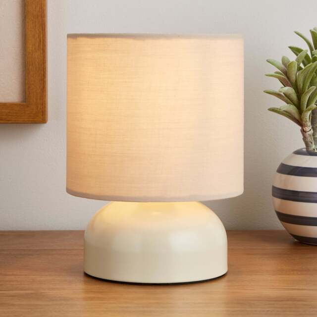 Sicily Touch Dimmable Table Lamp Cream by Dunelm