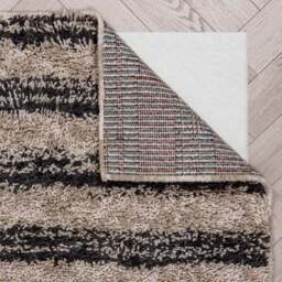 Arven Striped Wool-Look Shaggy Rug - thumbnail 3