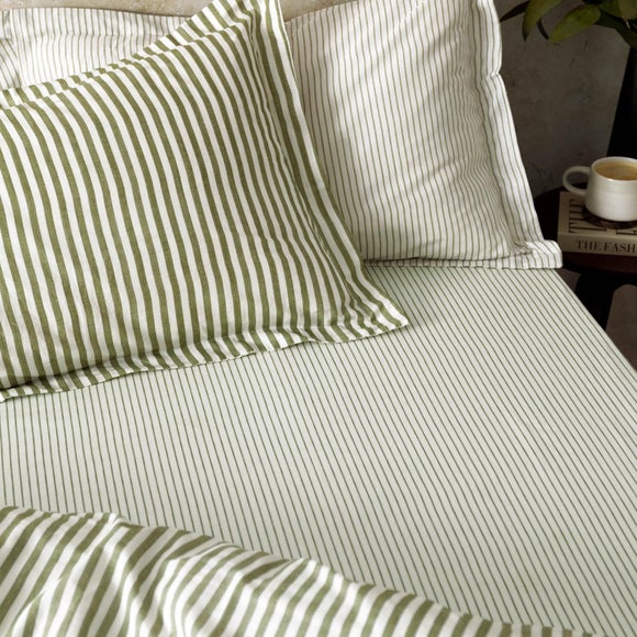 Hebden Narrow Stripe 100% Cotton Fitted Sheet - image 1