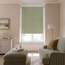 Folkstone Stripe Fire Retardant Daylight Made to Measure Roller Blind - thumbnail 1