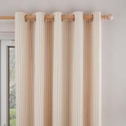 Linford Stripe Unlined Eyelet Curtains - thumbnail 1